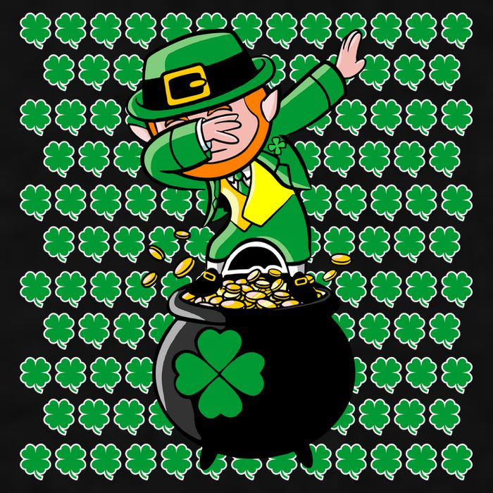 Irish Dabbing Leprechaun Shamrocks Funny Dab St. Patrick's Day Ladies PosiCharge Tri-Blend Wicking Tank
