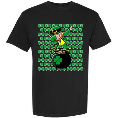 Irish Dabbing Leprechaun Shamrocks Funny Dab St. Patrick's Day Garment-Dyed Heavyweight T-Shirt