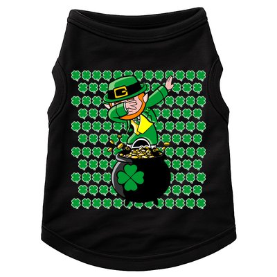 Irish Dabbing Leprechaun Shamrocks Funny Dab St. Patrick's Day Doggie Tank