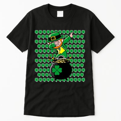 Irish Dabbing Leprechaun Shamrocks Funny Dab St. Patrick's Day Tall T-Shirt