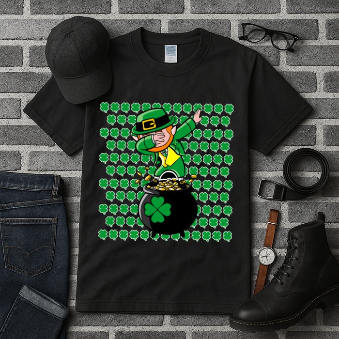 Irish Dabbing Leprechaun Shamrocks Funny Dab St. Patrick's Day Tall T-Shirt