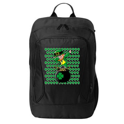 Irish Dabbing Leprechaun Shamrocks Funny Dab St. Patrick's Day City Backpack