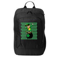 Irish Dabbing Leprechaun Shamrocks Funny Dab St. Patrick's Day City Backpack