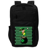 Irish Dabbing Leprechaun Shamrocks Funny Dab St. Patrick's Day Impact Tech Backpack