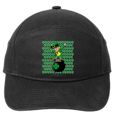 Irish Dabbing Leprechaun Shamrocks Funny Dab St. Patrick's Day 7-Panel Snapback Hat