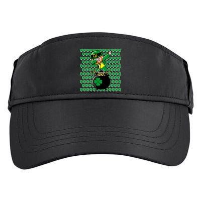 Irish Dabbing Leprechaun Shamrocks Funny Dab St. Patrick's Day Adult Drive Performance Visor
