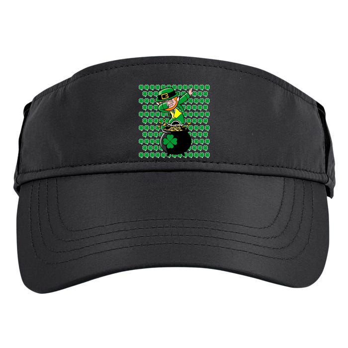 Irish Dabbing Leprechaun Shamrocks Funny Dab St. Patrick's Day Adult Drive Performance Visor