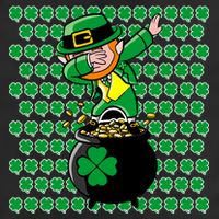 Irish Dabbing Leprechaun Shamrocks Funny Dab St. Patrick's Day Adult Drive Performance Visor