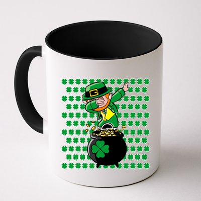 Irish Dabbing Leprechaun Shamrocks Funny Dab St. Patrick's Day Mug