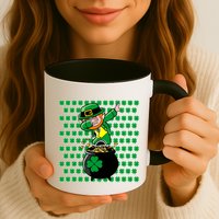 Irish Dabbing Leprechaun Shamrocks Funny Dab St. Patrick's Day Mug