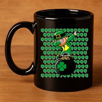 Irish Dabbing Leprechaun Shamrocks Funny Dab St. Patrick's Day 11oz C Handle Ceramic Mug