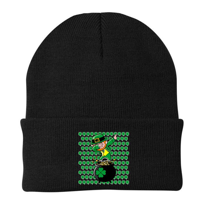 Irish Dabbing Leprechaun Shamrocks Funny Dab St. Patrick's Day Beanie