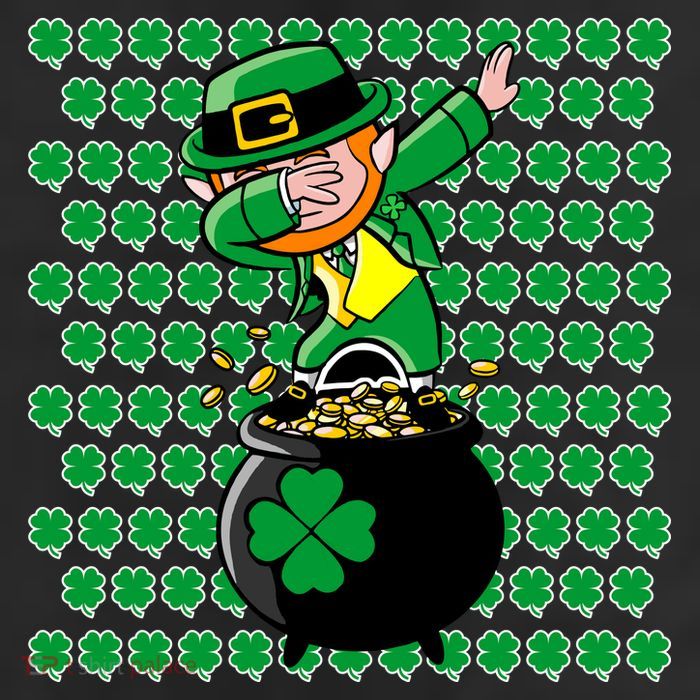 Irish Dabbing Leprechaun Shamrocks Funny Dab St. Patrick's Day Beanie