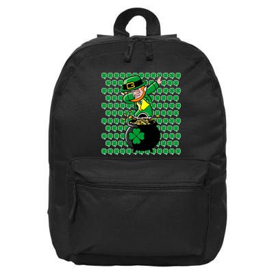 Irish Dabbing Leprechaun Shamrocks Funny Dab St. Patrick's Day 16 in Basic Backpack