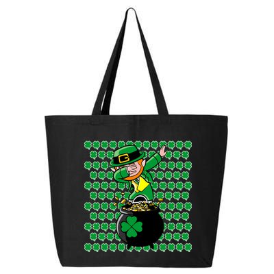 Irish Dabbing Leprechaun Shamrocks Funny Dab St. Patrick's Day 25L Jumbo Tote