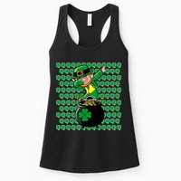 Irish Dabbing Leprechaun Shamrocks Funny Dab St. Patrick's Day Womens Tank Top