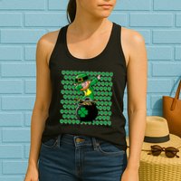 Irish Dabbing Leprechaun Shamrocks Funny Dab St. Patrick's Day Womens Tank Top