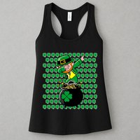 Irish Dabbing Leprechaun Shamrocks Funny Dab St. Patrick's Day Womens Tank Top
