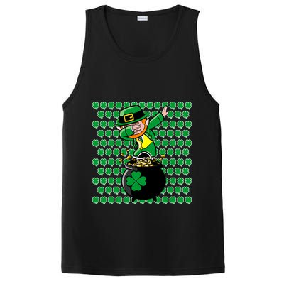 Irish Dabbing Leprechaun Shamrocks Funny Dab St. Patrick's Day PosiCharge Competitor Tank