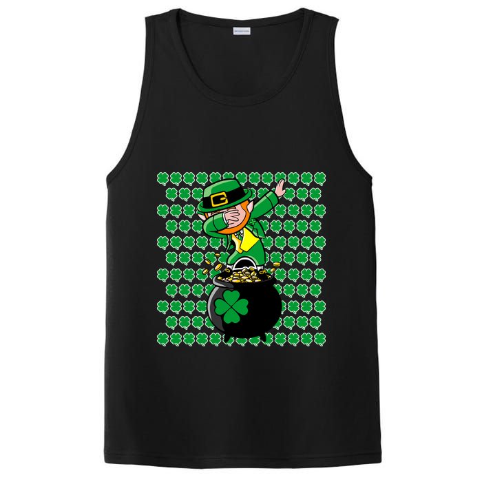 Irish Dabbing Leprechaun Shamrocks Funny Dab St. Patrick's Day PosiCharge Competitor Tank