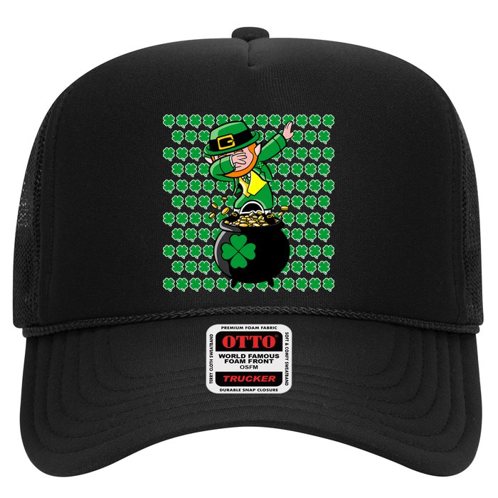 Irish Dabbing Leprechaun Shamrocks Funny Dab St. Patrick's Day Trucker Hat