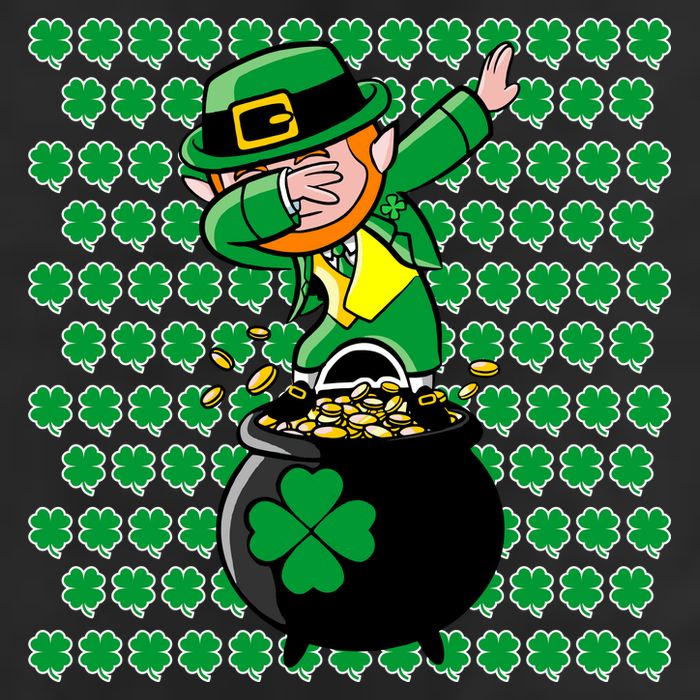 Irish Dabbing Leprechaun Shamrocks Funny Dab St. Patrick's Day Trucker Hat