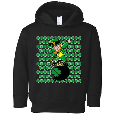 Irish Dabbing Leprechaun Shamrocks Funny Dab St. Patrick's Day Toddler Hoodie