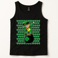 Irish Dabbing Leprechaun Shamrocks Funny Dab St. Patrick's Day Tank Top