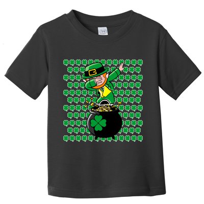 Irish Dabbing Leprechaun Shamrocks Funny Dab St. Patrick's Day Toddler T-Shirt