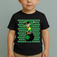 Irish Dabbing Leprechaun Shamrocks Funny Dab St. Patrick's Day Toddler T-Shirt