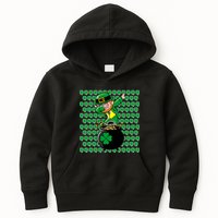 Irish Dabbing Leprechaun Shamrocks Funny Dab St. Patrick's Day Kids Hoodie