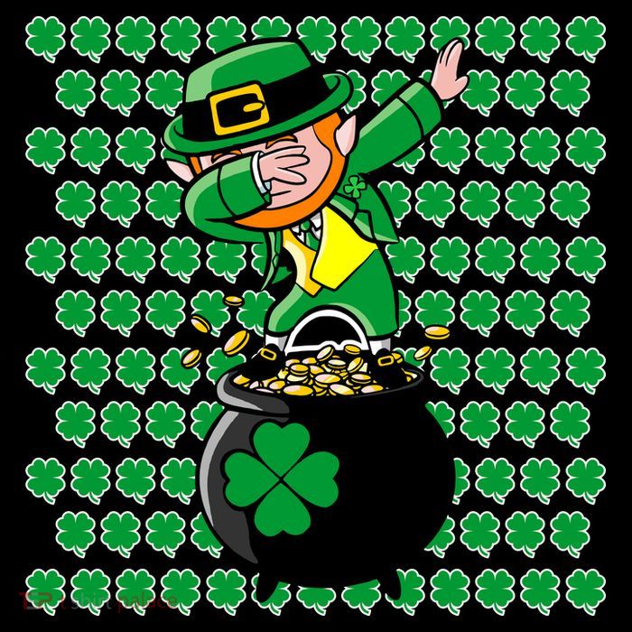 Irish Dabbing Leprechaun Shamrocks Funny Dab St. Patrick's Day Zip Tote Bag