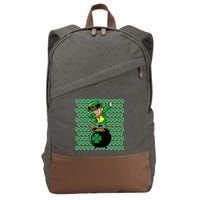 Irish Dabbing Leprechaun Shamrocks Funny Dab St. Patrick's Day Cotton Canvas Backpack