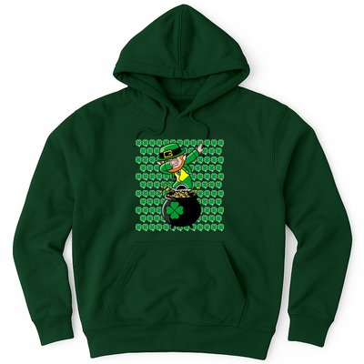 Irish Dabbing Leprechaun Shamrocks Funny Dab St. Patrick's Day Hoodie