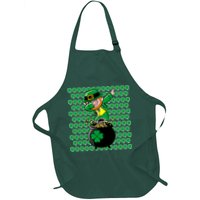 Irish Dabbing Leprechaun Shamrocks Funny Dab St. Patrick's Day Apron