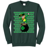 Irish Dabbing Leprechaun Shamrocks Funny Dab St. Patrick's Day Sweatshirt