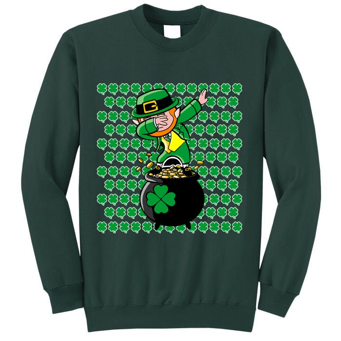 Irish Dabbing Leprechaun Shamrocks Funny Dab St. Patrick's Day Sweatshirt