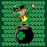 Irish Dabbing Leprechaun Shamrocks Funny Dab St. Patrick's Day Sweatshirt