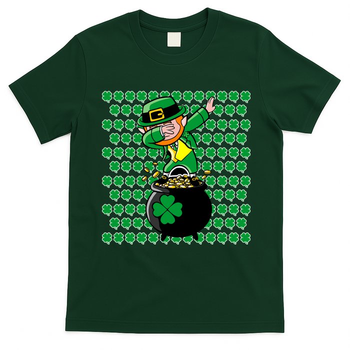 Irish Dabbing Leprechaun Shamrocks Funny Dab St. Patrick's Day T-Shirt