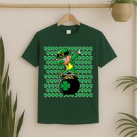 Irish Dabbing Leprechaun Shamrocks Funny Dab St. Patrick's Day T-Shirt