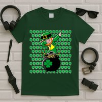 Irish Dabbing Leprechaun Shamrocks Funny Dab St. Patrick's Day T-Shirt