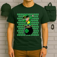 Irish Dabbing Leprechaun Shamrocks Funny Dab St. Patrick's Day T-Shirt