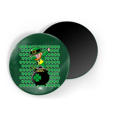 Irish Dabbing Leprechaun Shamrocks Funny Dab St. Patrick's Day Magnet