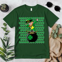 Irish Dabbing Leprechaun Shamrocks Funny Dab St. Patrick's Day Premium T-Shirt