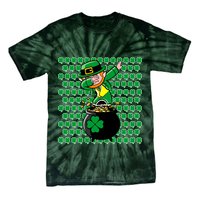Irish Dabbing Leprechaun Shamrocks Funny Dab St. Patrick's Day Tie-Dye T-Shirt