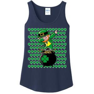 Irish Dabbing Leprechaun Shamrocks Funny Dab St. Patrick's Day Ladies Essential Tank