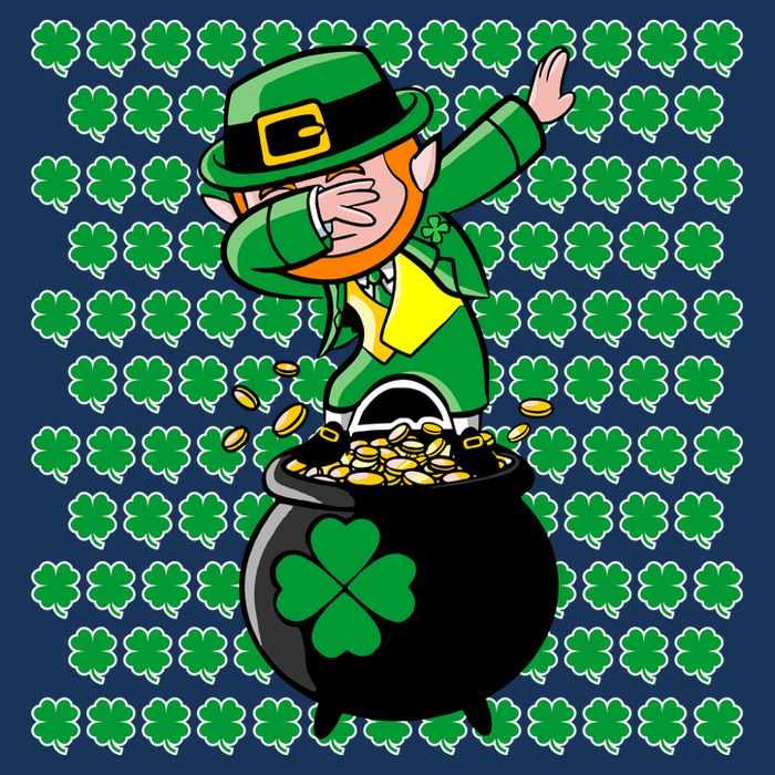 Irish Dabbing Leprechaun Shamrocks Funny Dab St. Patrick's Day Infant Baby Jersey Bodysuit