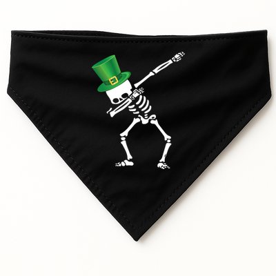 Irish Dabbing Skeleton St. Patrick's Day USA-Made Doggie Bandana