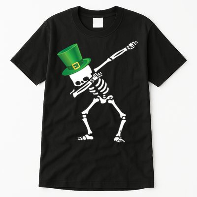 Irish Dabbing Skeleton St. Patrick's Day Tall T-Shirt