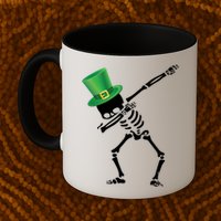 Irish Dabbing Skeleton St. Patrick's Day Mug